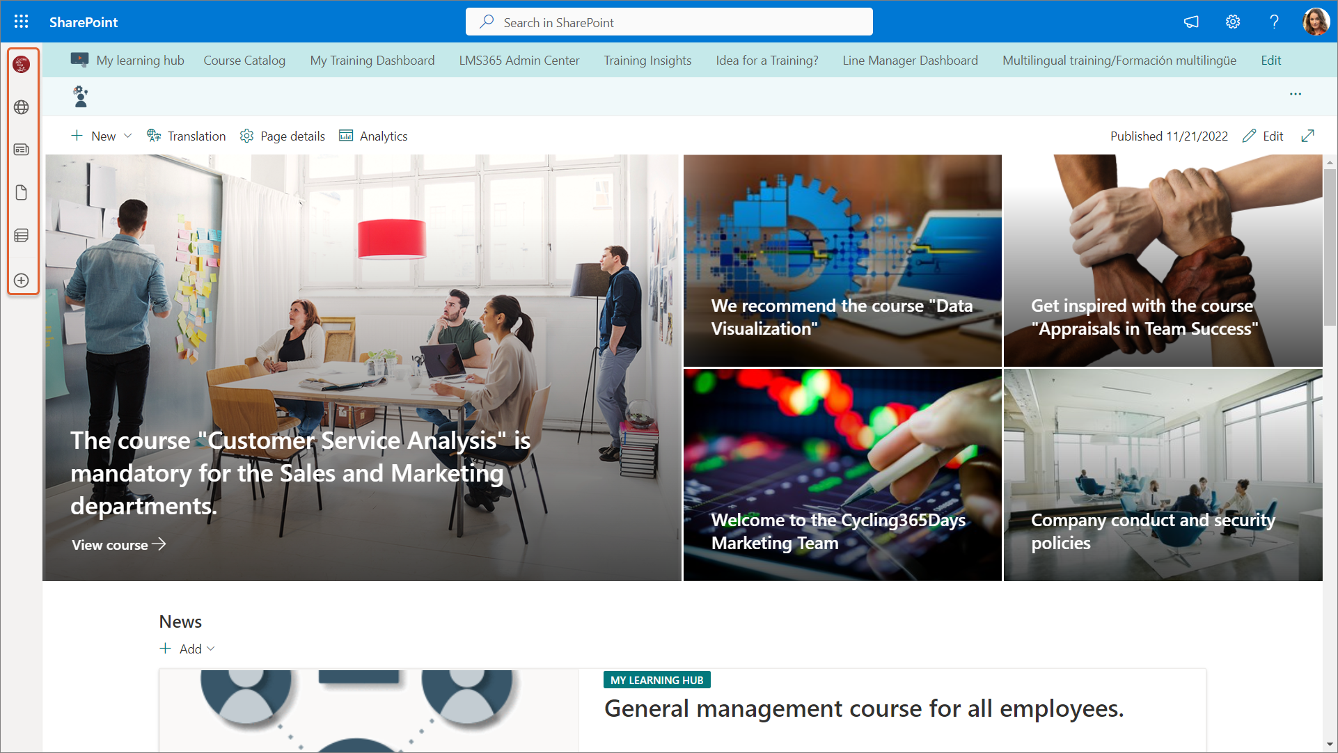 Sharepoint learn365 help center